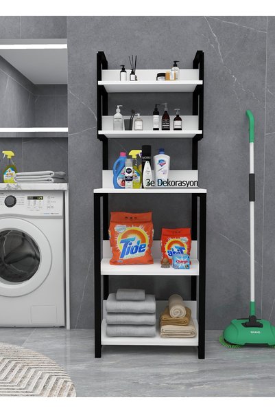 3E DEKORASYON YAPI Mutfak Dolabı Raflı Mikrodalga Mutfak Banyo Çok Amaçlı Düz...