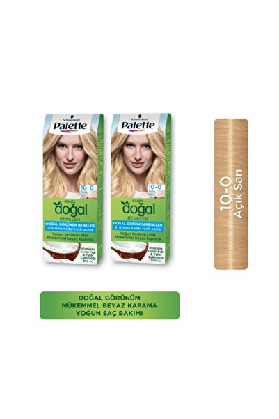 Palette Kalıcı Doğal Renkler 10-0 Açık Sarı X 2 Adet