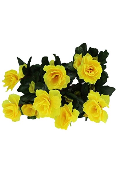 Nettenevime Yapay Çiçek Sarı Açelya Demeti 7 Dallı 33*20cm