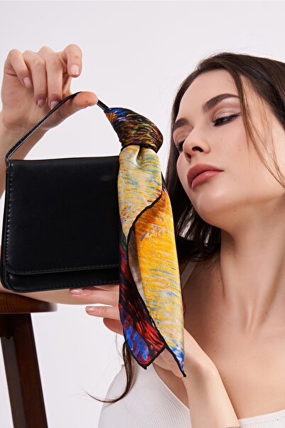 Nomads Felt 100% Silk Scarf Bandana| Van Gogh Olive Trees