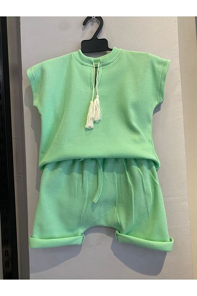 bohemiankids baby wear Green Shorts Set