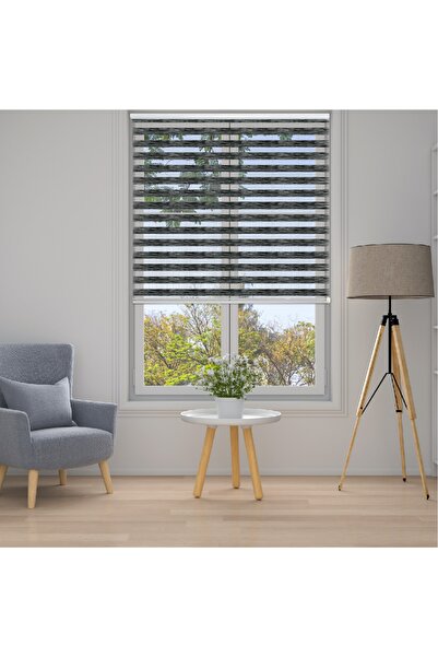 Dibas Alüminyum Kapalı Kasalı Korumalı Lüx Siyah Bambu Stor Perde