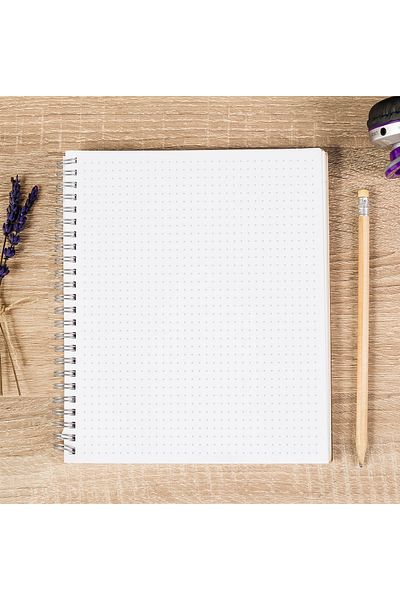 pixelpare Bullet Journal Notebook| A5 Notebook| Dotted Sheet| Metal Spiral| 100 Sheets(50 Sheets)