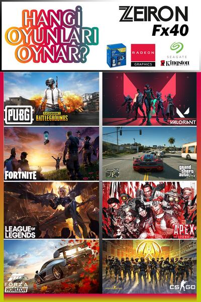 Zeiron Rx90 I5-3470 16gb 256gb Ssd+1tb Hdd Gtx1650 23.8" Oyuncu Masaüstü Bilgisayarı