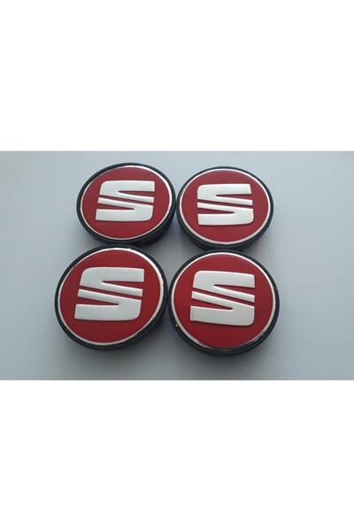 Seat Jant Göbeği 58/55 55mm Uyumlu Yuva 4'lü Set Kırmızı