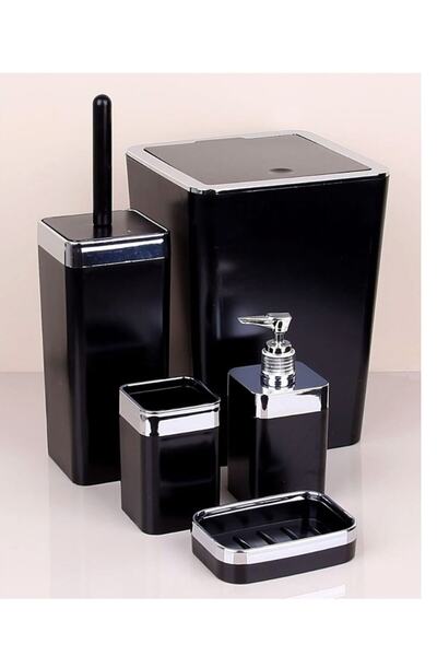 Perla home Elit 5 Li Banyo Seti - Siyah