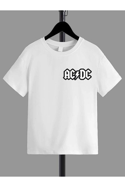 VASK Tricou pentru copii, unisex, confortabil, alb, imprimat din bumbac
