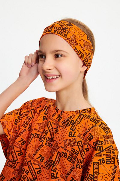 Babygiz Bandana pentru fete din bumbac pieptănat din bumbac, anti-alunecare, anti-transpirație, ultra ușoară, bandană pentru păr cu model flexibil