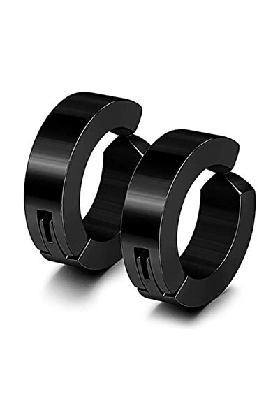 CHN WOOD 2 Pairs of Compressed Pinch Compression Unisex Non-Hole Steel Hoop Earrings for the Price of 1 Pair