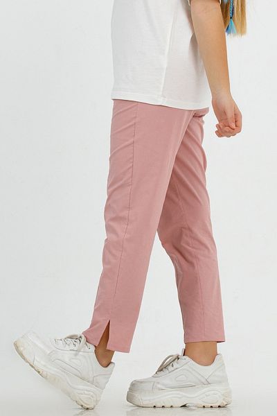 DMB BOYS & GIRLS Ribbed Girl's Linen Trousers with Elastic Waist