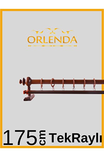 Orlenda Umeraș pentru perdea rustică din țeavă de aluminiu cu cap din lemn de cireș șină simplă 175 cm