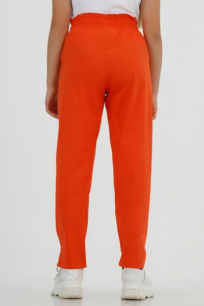 DMB BOYS & GIRLS Ribbed Girl's Linen Trousers with Elastic Waist