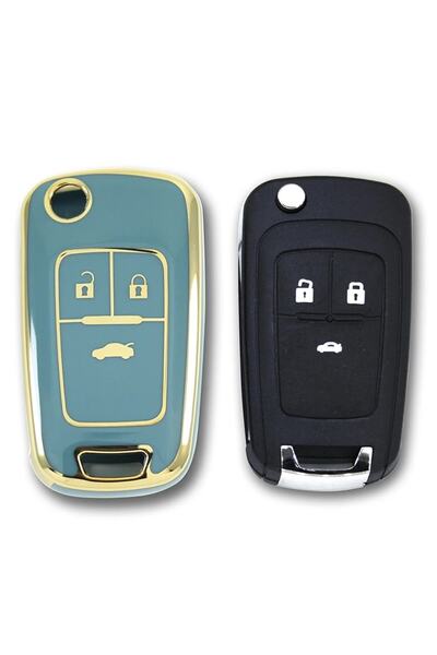 NADİR Opel Insignia A Astra J Cheie Auto Tranchiantă cu 3 Butoane Gri Carcasă Nano