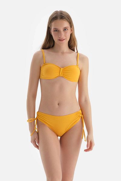 Dagi Gelbes trägerloses Bikinioberteil