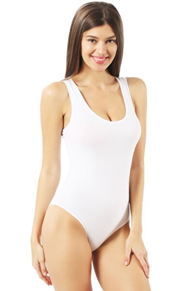 ÖZKAN Özkan 0602 Body tricotat pentru femei, din bumbac, cu bretele groase