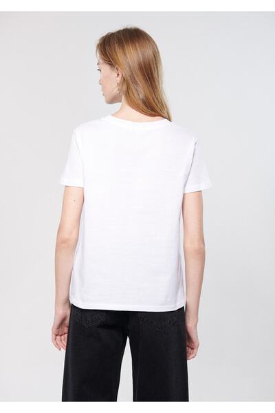 Mavi Weißes Basic-T-Shirt Slim Fit / Slim Cut 1600952-620