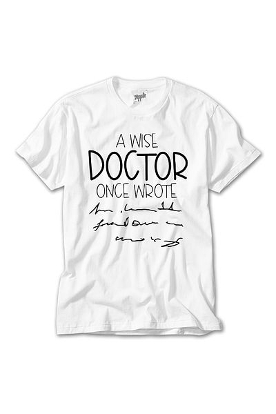 Z zepplin Doctor Writing White T-Shirt