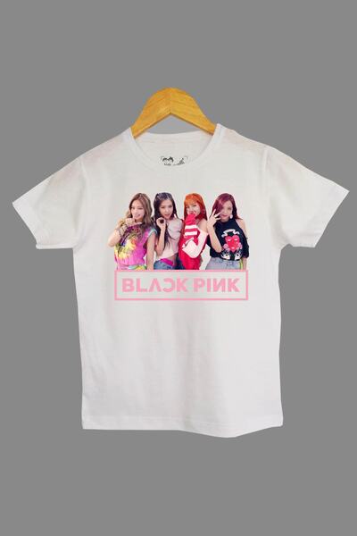 Raf Coll Tricou Tricotat Copii Negru Roz Imprimat Digital