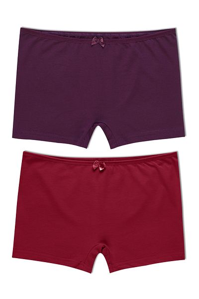 HNX Γυναικεία εσώρουχα βαμβακερά Boxer 2 συσκευασιών