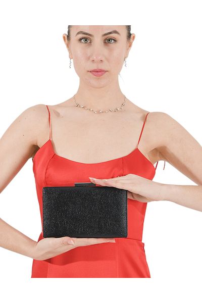 Biçanta Culoare Neagră Cu Motiv Cristal Piele Mate Rochie De Seară Geantă De Seară Geantă De Mireasă De Logodnă Handmade