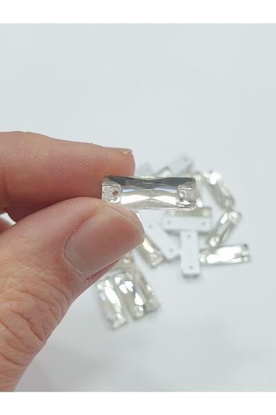 CRYSTALSHOP حجر كريستال خياطة - 6*18 ملم باجيت كريستال (50 قطعة)