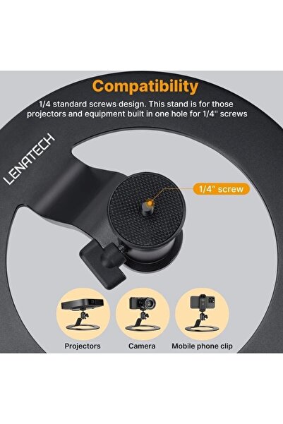LENATECH Masa Üstü Projeksiyon Standı (siyah-metal)