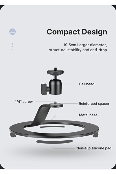 LENATECH Masa Üstü Projeksiyon Standı (siyah-metal)