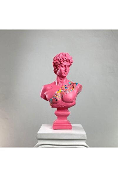 Hedgehog Art David "candy Pink" Heykel, Büyük Boy Büst, Özel Tasarım Dekorati...