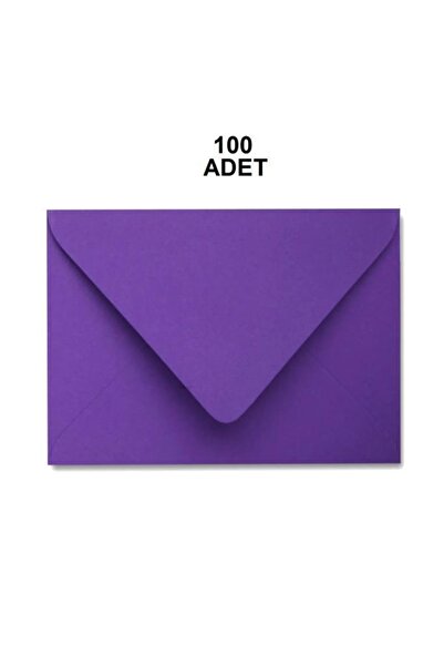 İstisna 100 Adet Mor Renkli Küçük Zarf 7x9