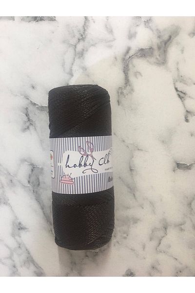 hobby club Premium 100 Gr 5 τεμάχια πολυεστερικό νήμα μακραμέ (ανθρακί) Supla νήμα και νήμα τσάντας