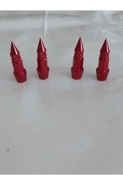 Genel Markalar Sivri Mermi Metal Sibop Kapağı Kırmızı Renk Araba, Motosiklet,...