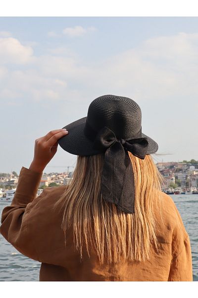Mood Agenda Women's Organic Straw Bow Hat