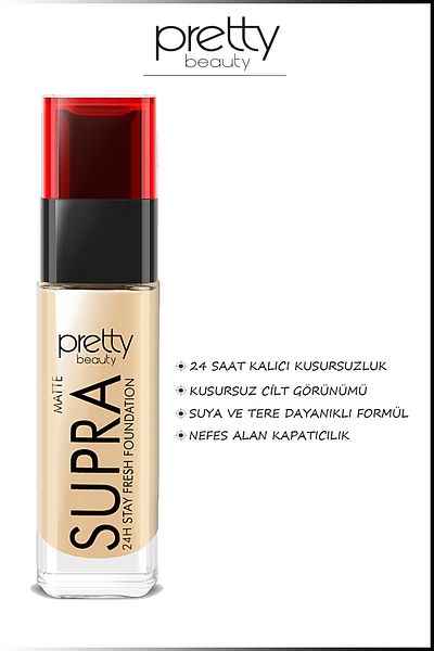 Pretty Beauty كريم أساس Supra 24h Stay Fresh Matte 04