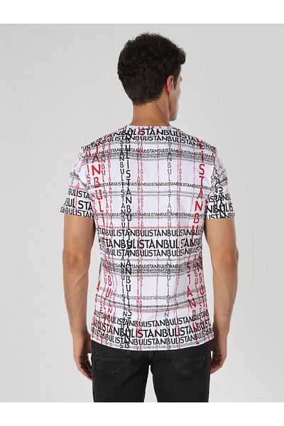 Colin's Tricou alb pentru bărbați - mâneci
