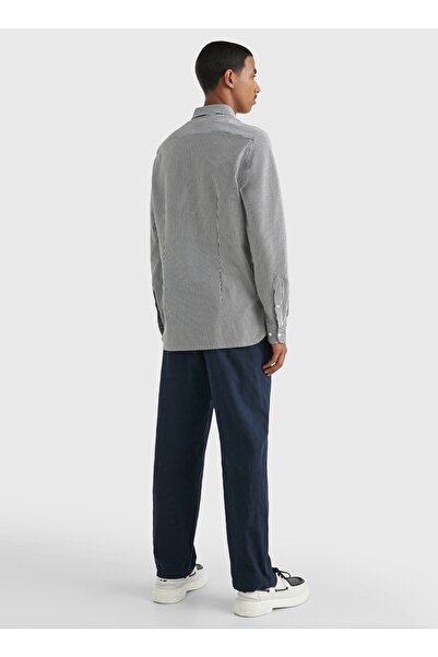 Tommy Hilfiger Regular Fit Düğmeli Yaka Mavi Erkek Gömlek Mw0mw306780a4