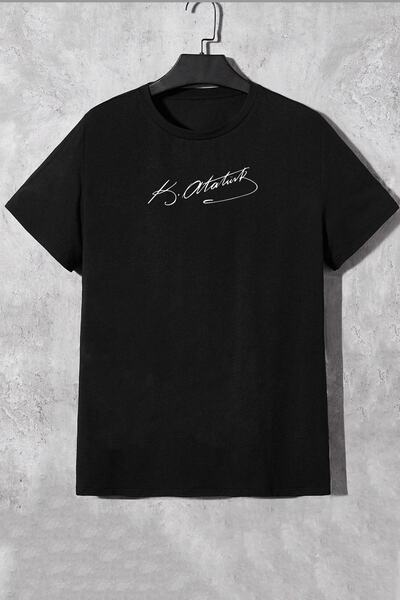 Trend Sizde Μπλουζάκι Unisex K.ataturk Signature με κοντό μανίκι