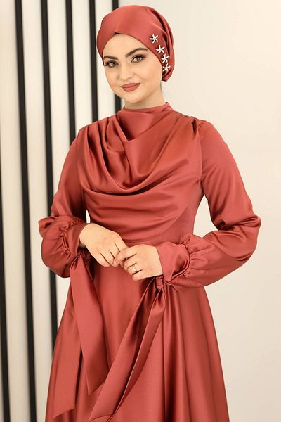 Fashion Showcase Degaje Evening Dress Coral Design - Fsc3006