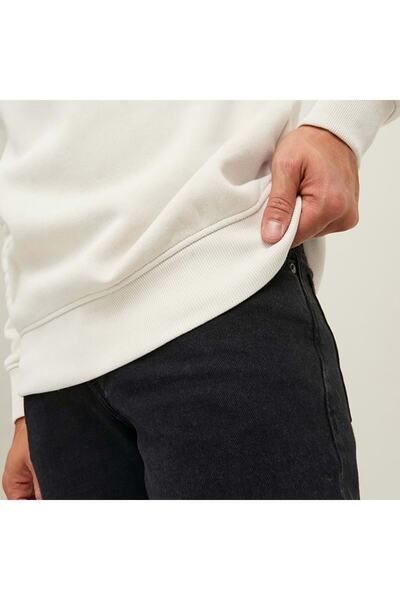 Jack & Jones 12204796 Κέντημα Written Relax Φούτερ Λευκό M