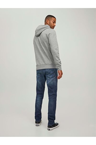 Jack & Jones Τζακ Τζόουνς 12216046 Κουκούλα με στάμπα Jcokım 3 Lines. Sweat - Γκρι - L - St05218-γκρι-l