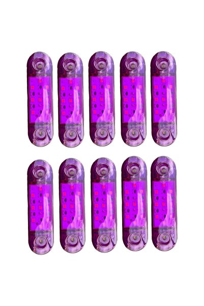 AHMET OTOMOTİV (10 Adet) Tombul Parmak Led Kırmızı 12v-24v