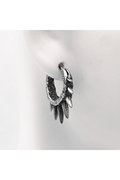 Viking Long Thorny Tumbled Spike Gothic Punk 316l Steel Men's Earrings