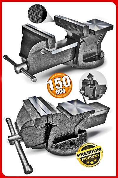 PROXTECH Profesyonel Ağır Hizmet Yüksek Hassasiyetli Kırılmaz Örslü Masa Tezgah Mengenesi 150 Mm