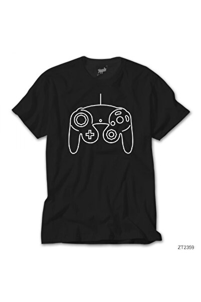 Z zepplin Tricou negru Gamepad