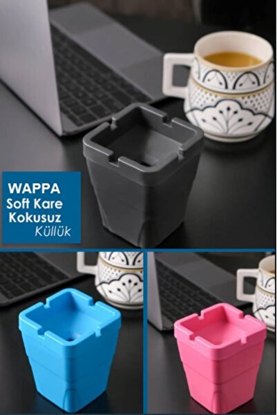 WAPPA Квадратний без запаху попільничка, що утримує дим сигарет, щоб він згас...