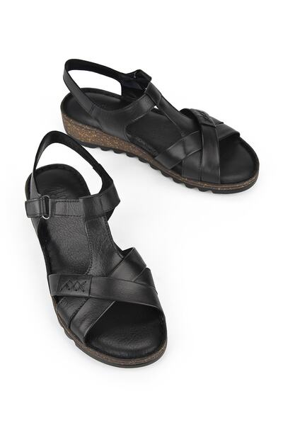 Ziya Γυναικεία σανδάλια από γνήσιο δέρμα - 1411008z207 Μαύρο