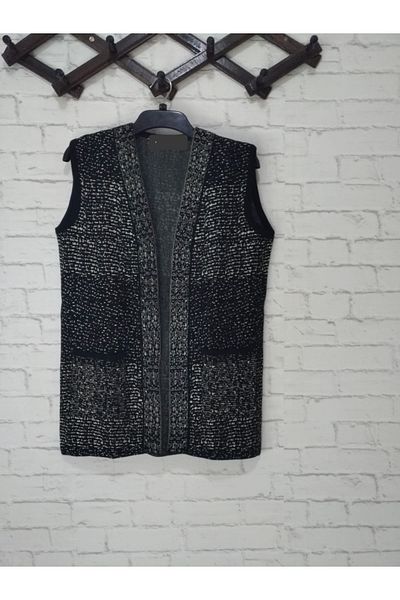 anne moda ankara Vestă elegantă cu 2 buzunare din oțel de iarnă cu model de puncte