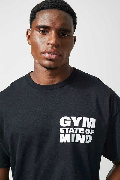 FAVORİST Αθλητικό μπλουζάκι Gym State Of Mınd Unisex Crew Neck