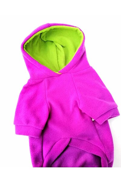 PATİBÖR Fuşya Kapişonlu Kedi Köpek Sweathirt - Kedi Köpek Kıyafeti