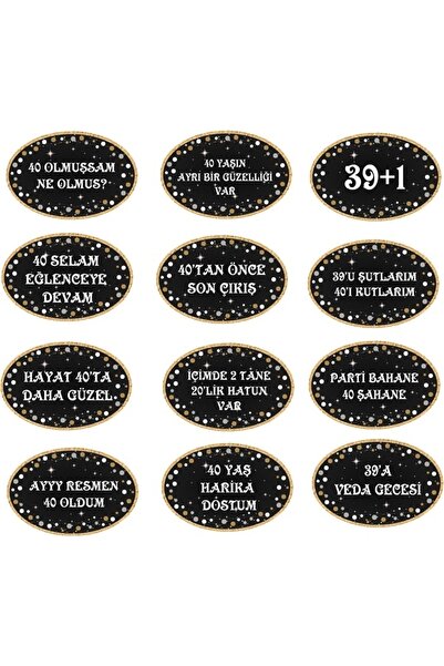PARTİ SEPETİ 40 Yaş Temalı Altın Konuşma Balonu