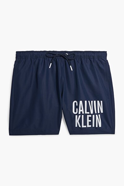 Calvin Klein Badeshorts - Dunkelblau - Mit Slogan